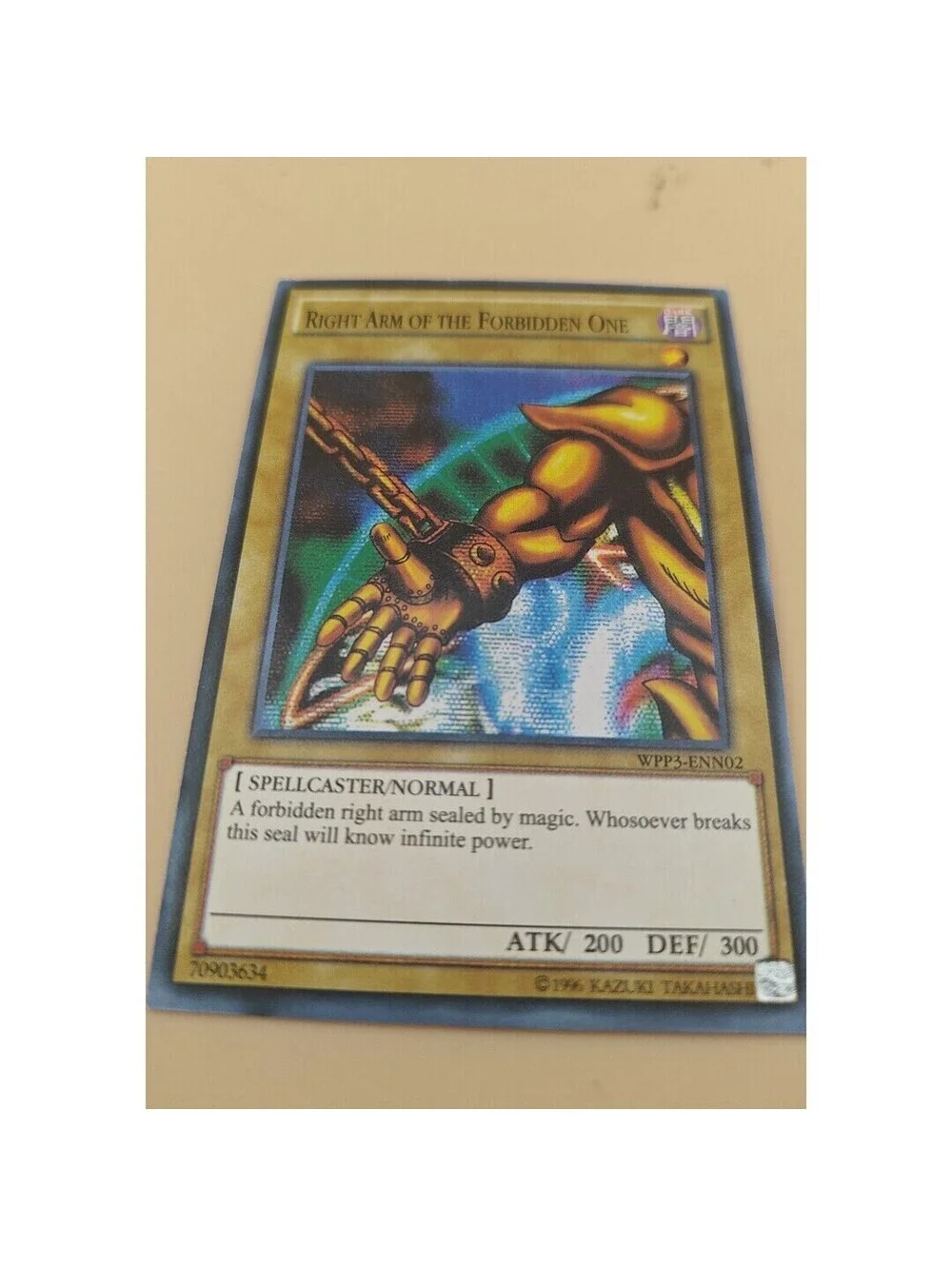 Yu-Gi-Oh! Right Arm Forbidden One WPP3-ENN02 Ultra Rare Unlimited Near Mint